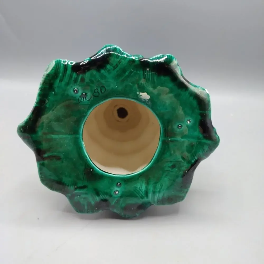 Vintage 9” Ceramic Christmas Tree Handmade 1970’s 1980’s No Chips No Base